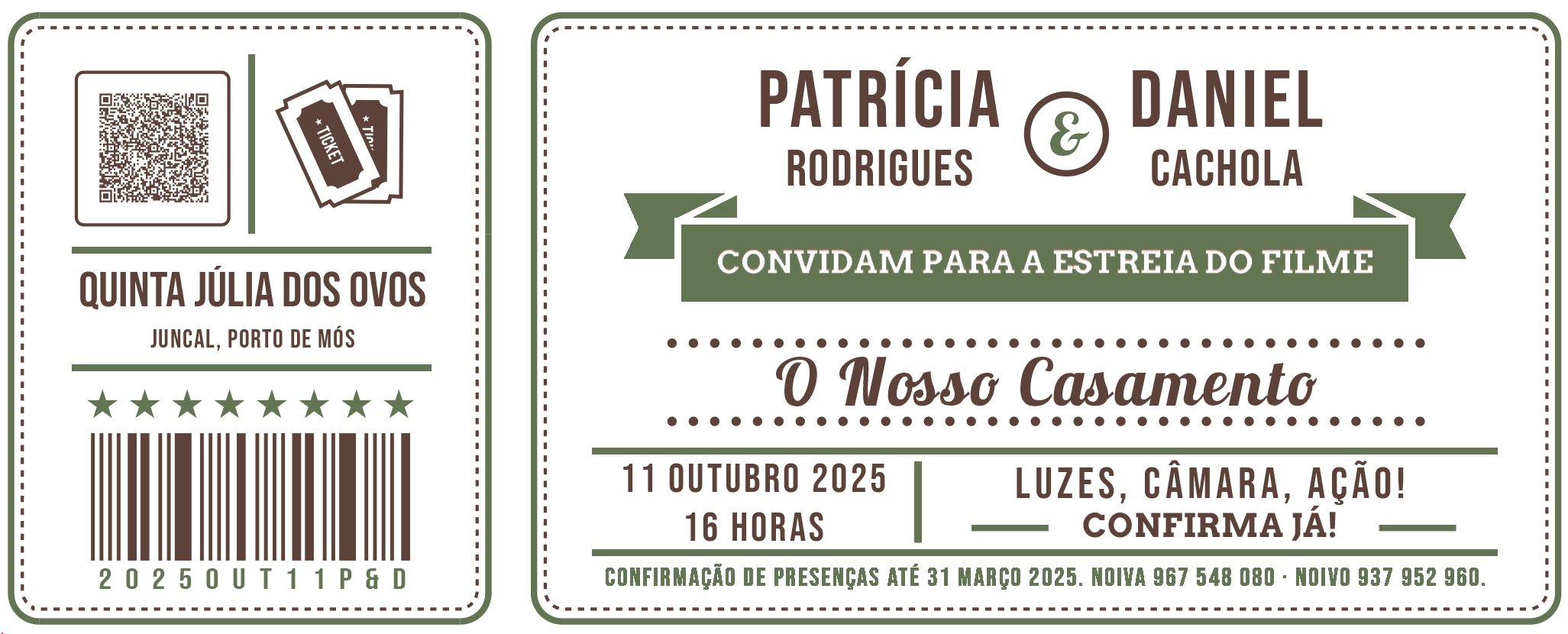 Wedding Invitation Ticket